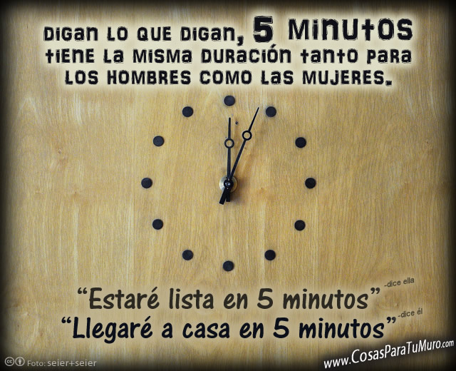 5 minutos, sólo 5 minutos