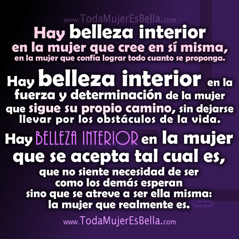 Hay belleza interior