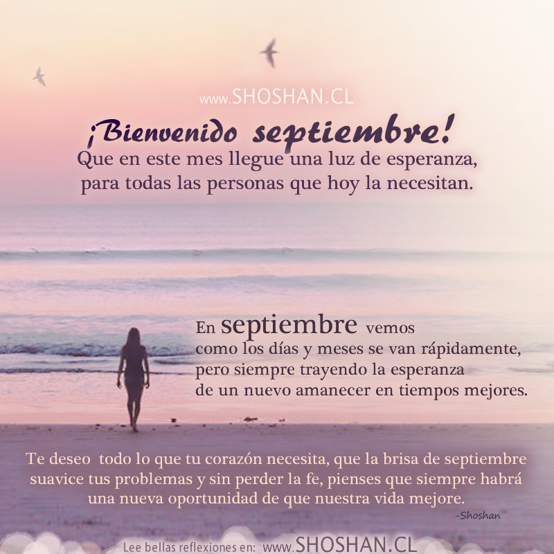 Bienvenido mes de septiembre